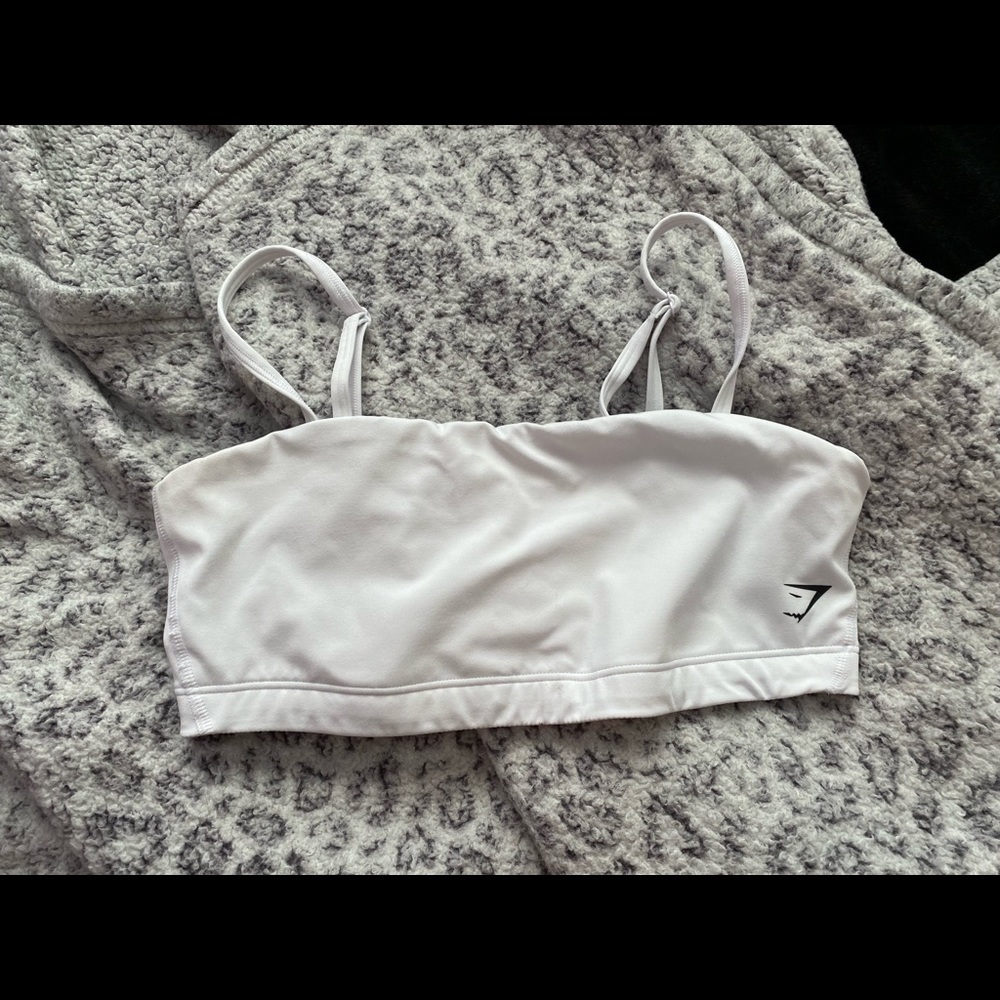 Gymshark white bandeau bra